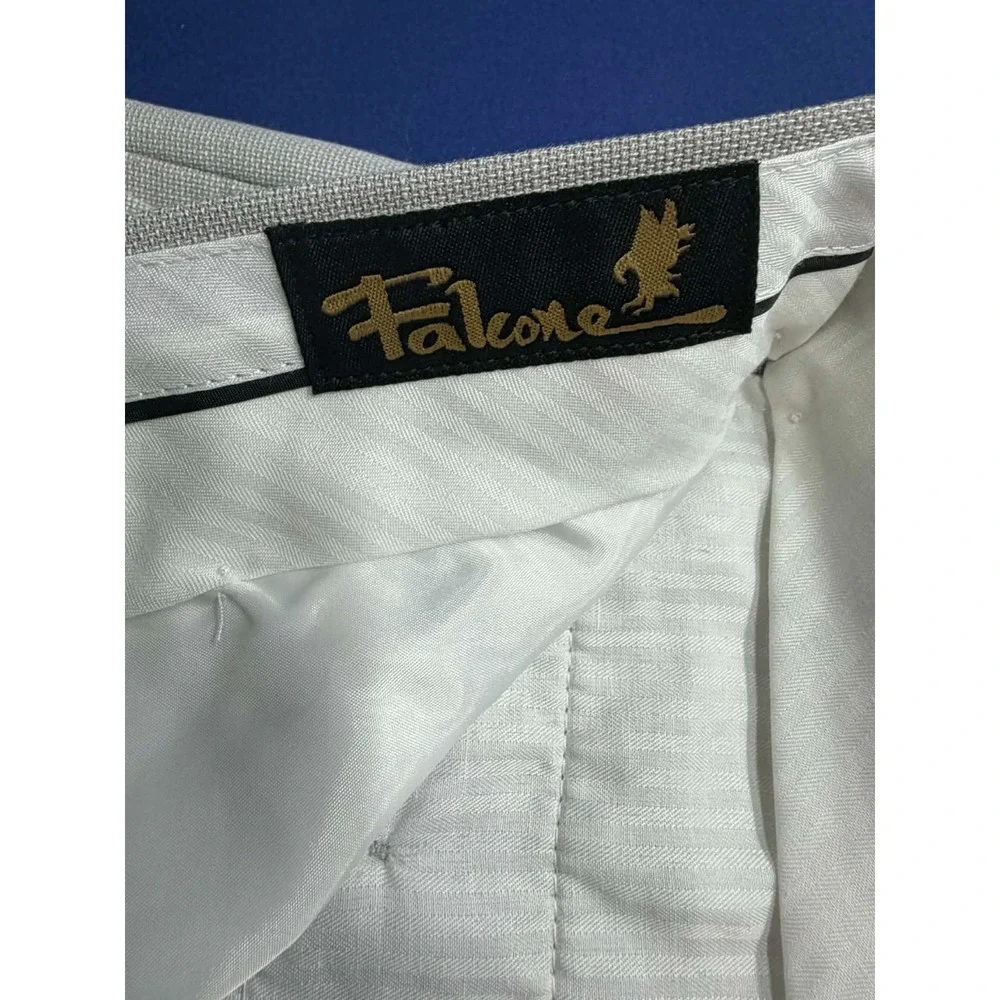 Vintage NWT Falcone Suit‎ Dress Pants Model BUD 2PC Gray Size 44R W38